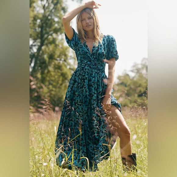 Anthropologie Dresses & Skirts - NWT Anthropologie XS The Katerina Button-Front Dress: Velvet Edition